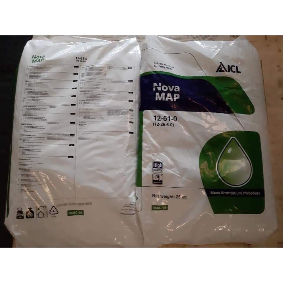 Phân bón NH4H2PO4 (MAP) 1 kg Israel tinh khiết Mono Amoni Phosphat 12-61-0 cung cấp đạm, lân cho cây (Có video bóc hàng)