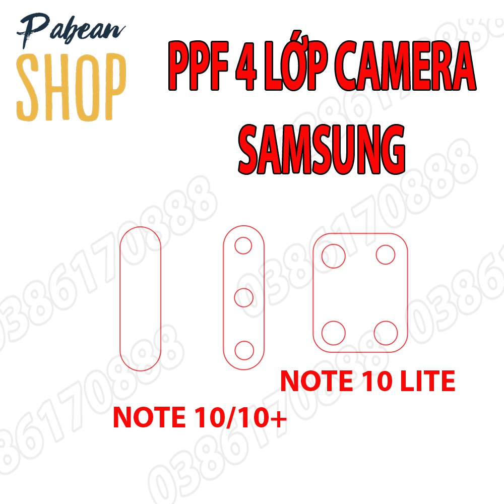 Dán CAMERA PPF 4 lớp chống va đập cho SAMSUNG NOTE 10 / 10+ / 10 LITE