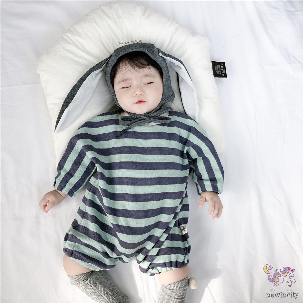Set Áo Liền Quần &amp; Nón Tai Thỏ Đáng Yêu Dành Cho Bé
