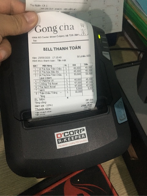 Giấy in Hóa Đơn / in Bill K80 - Ø80 Mực màu đen  cho máy tính tiền, máy in Bill