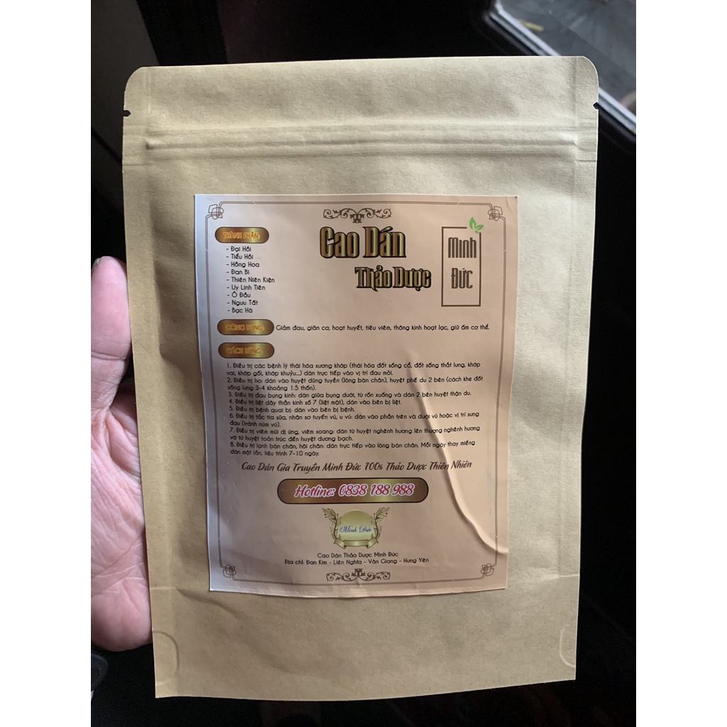 Cao dán thảo dược Minh Đức thiên nhiên hỗ trợ xương khớp