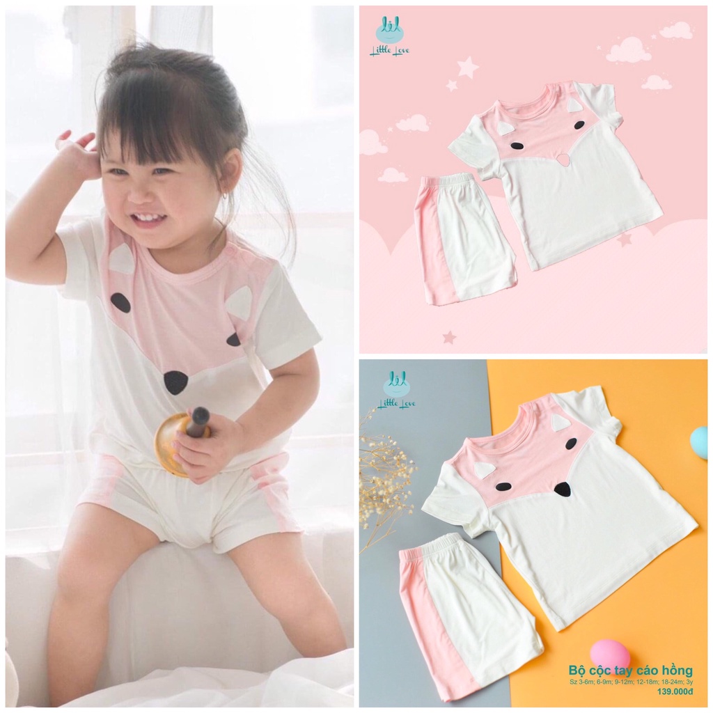 [GIÁ SỐC] Bộ áo cộc tay quần đùi chồm Be Happy trẻ em Little love