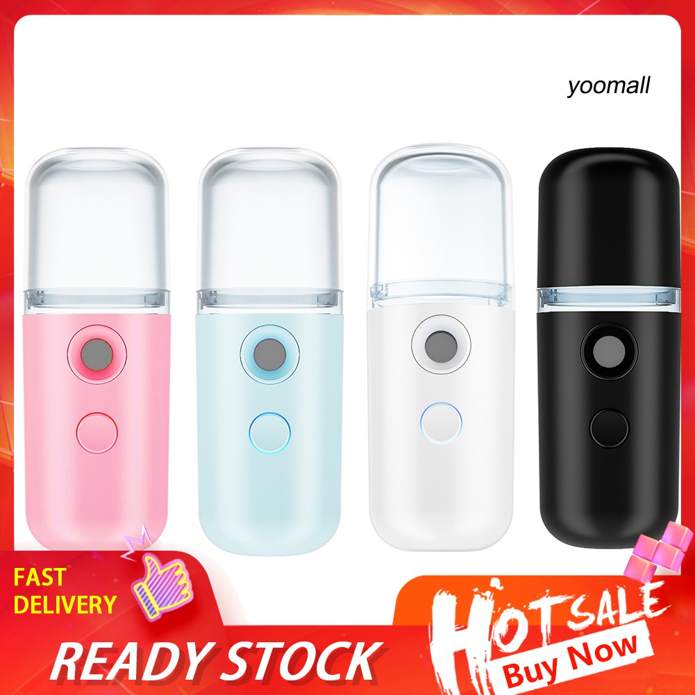 [Hàng mới về] Máy Phun Sương Làm Ẩm Da Mặt Cầm Tay Có Thể Sạc Lại 30ml