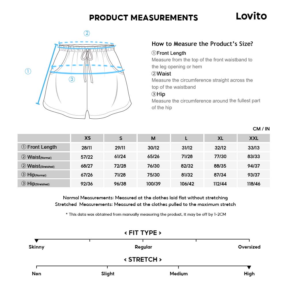 Quần short Lovito in họa tiết chữ phong cách thể thao L05219