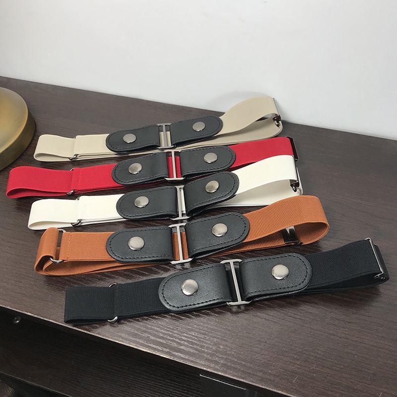 Thắt Lưng Vải canvas Co Giãn Không Đục Lỗ Thời Trang Cho Nam Nữ