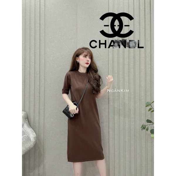 Đầm Len Quảng Châu Dáng Suông Màu Trơn, Váy Len Lông Thỏ Cao Cấp