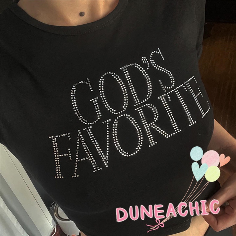 DUNEA Áo Thun Ngắn Tay Cổ Tròn Thời Trang Dành Cho Nữ