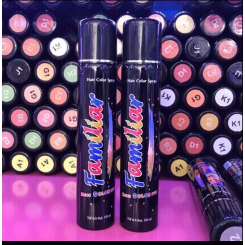 Keo Xịt Tóc Màu Familiar MÀU ĐEN(J1)