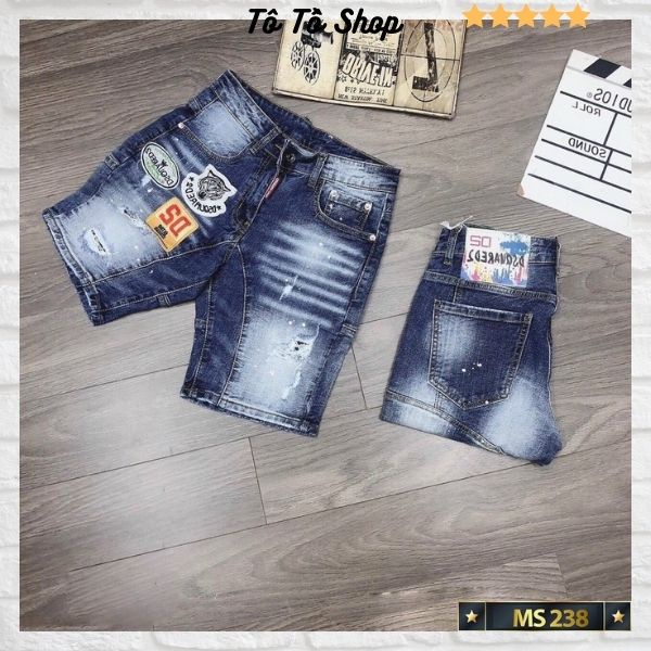 Quần short jean nam co giãn màu xanh trơn (nhiều mẫu), quần đùi nam chất bò cao cấp phong cách Hàn Quốc Tô Tồ Shop-MQ238