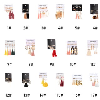 Set khuyên tai boho thổ cẩm