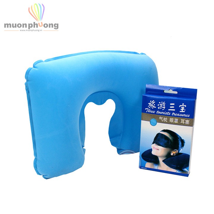 Set 3 món du lịch văn phòng xếp gọn - GÓI HƠI- CHE MẮT - NHÉT TAI CHỐNG ỒN