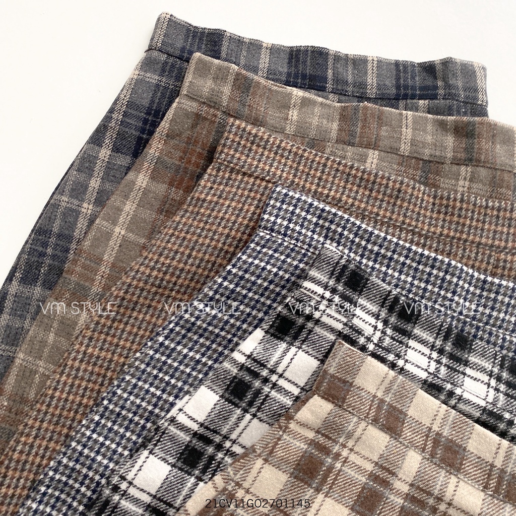Chân váy ngắn chữ A kẻ caro thời trang kiểu dáng ulzzang Hàn Quốc Fmstyle Saigon 21CV11GO2701 | BigBuy360 - bigbuy360.vn
