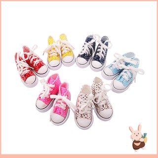 7.5cm Canvas Shoes 3 Points Doll Shoes-Pink