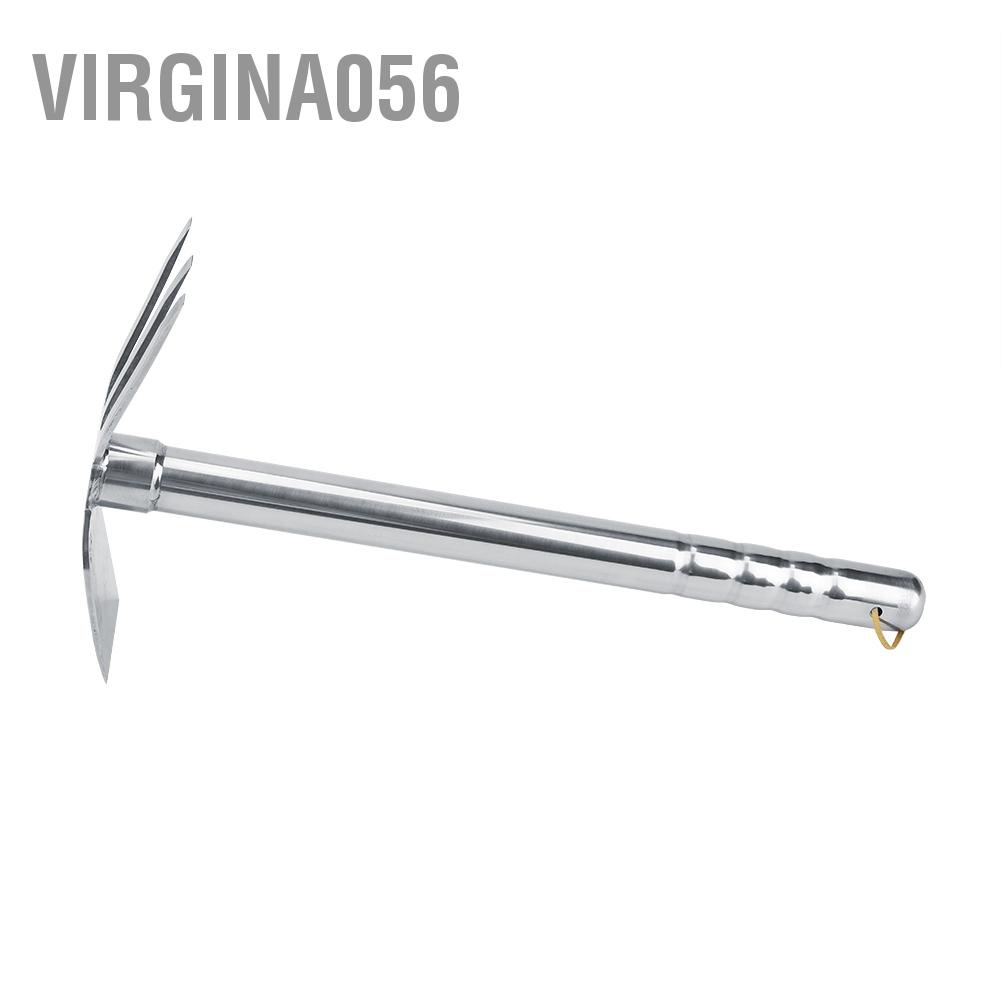 Virgina056 Steel Mini Rake Rubber Handle Short Claw Cultivator Garden Tool Outdoor