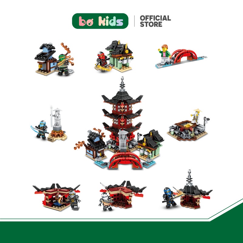 Đồ chơi xếp hình lego ngôi chùa Ninjago phantom trò chơi phát triển trí tuệ sớm cho bé chất liệu an toàn