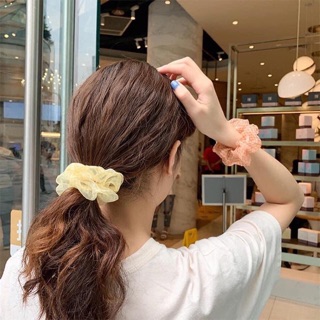 Đồ cột tóc/ thun cột tóc scrunchies ánh quang phồng to