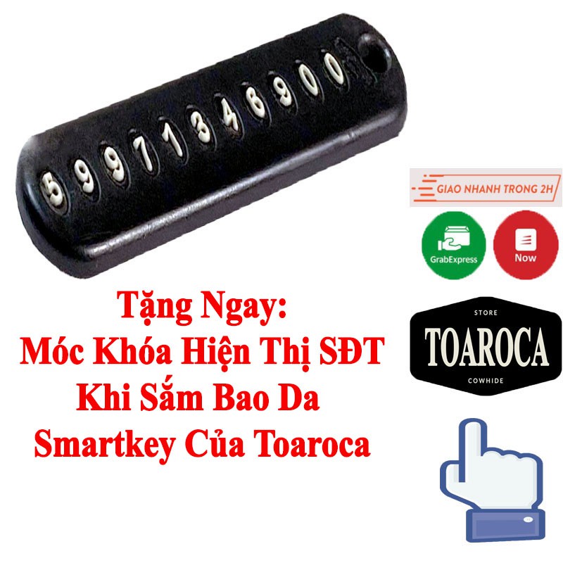 Móc Khóa Số Điện Thoại Toaraca chống thất lạc cho ô tô xe máy,nhiều dãy số,có kèm khoen treo