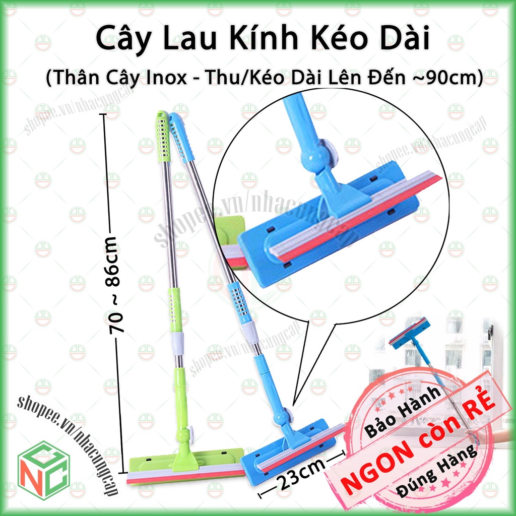 [Loại Chuẩn] Cây Lau Kính Cán Dài Tiện Dụng - Kéo Dài Gần 1 Mét - Tránh Tiếp Xúc Nước Chất Tẩy Rửa - NDHS-3004-CLK