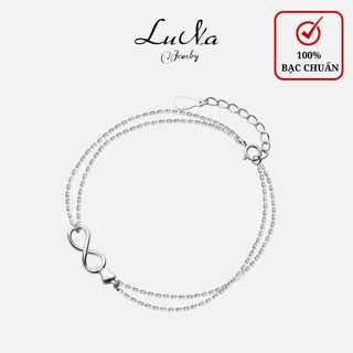 Lắc tay bạc nữ dây đôi vô cực , Lắc tay bạc LuNa - LuNa Jewelry