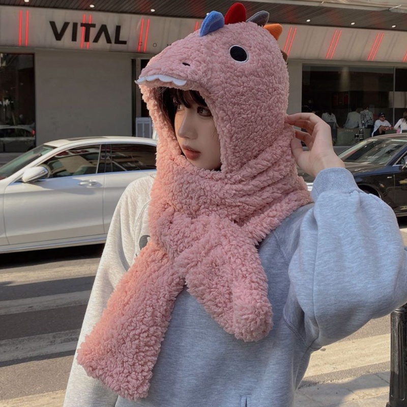 Bộ Đồ Thời Tiết Mùa Thu Đông 3 Trong 1 Gồm Mũ + Găng Tay + Khăn Choàng Lông Nhung