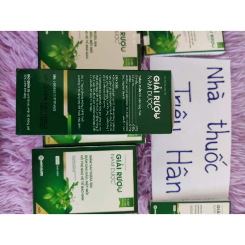 Giải rượu Nam Dược dạng gói và viên