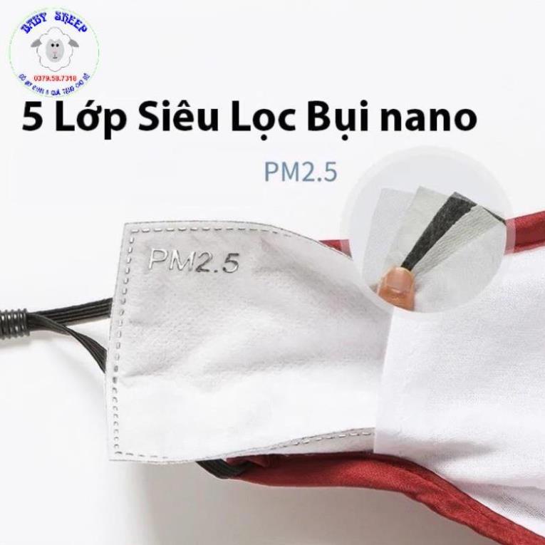 (Tặng 2 tấm lọc PM2.5) Khẩu trang vải có kính che giọt bắn chống dịch và van thông hơi, chống bụi mịn cao cấp