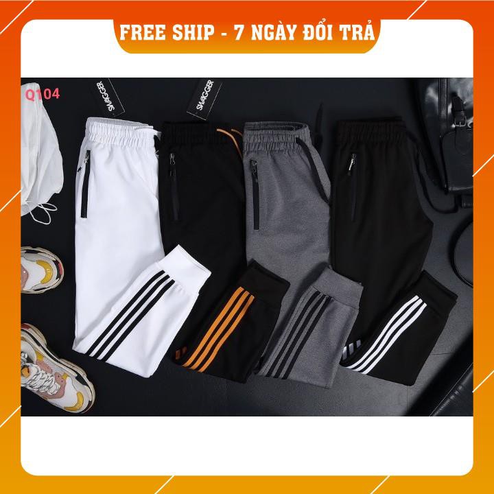 Quần jogger nỉ [Giá Sập Sàn] Quần Dài Thể Thao Nam Nữ Chạy Sọc Xương Cá Q104 mới nhất 2023