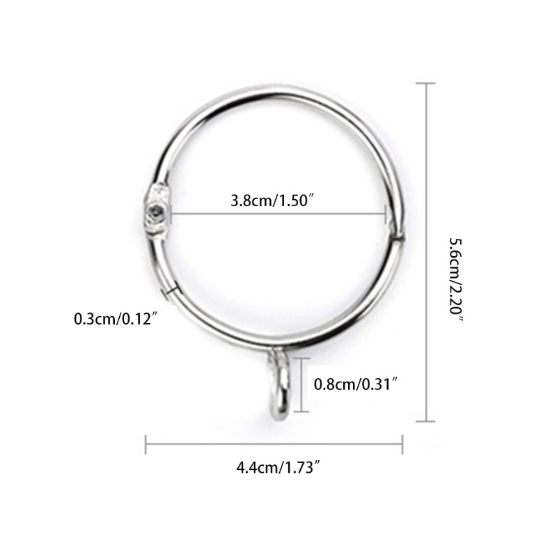 Bộ 20 Khoen Móc Rèm Cửa 1 5inch Bằng Kim Loại ​Dụng Cụ Hỗ Trợ Bảo Vệ Cửa Sổ Cứng Cáp