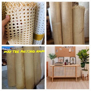 Nhựa giả mây mắt cáo 1cuộn khổ 50 mầu vàng