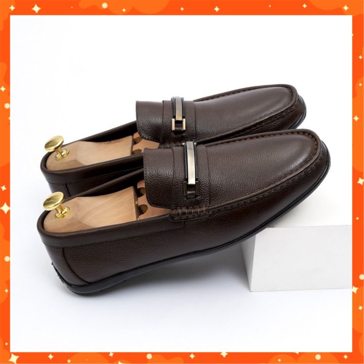 Giày Lười Nam Da Bò Công Sở Cao Cấp Mẫu Mới Đai Khóa GL68
