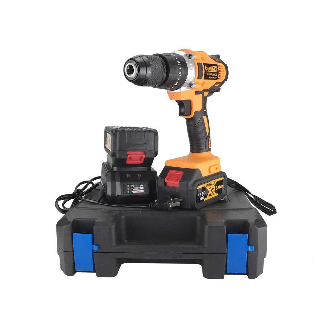 Máy khoan búa đa năng đầu 13mm dùng pin Dewalt BỘ 2 PIN lõi đồng bảo hành 6 tháng