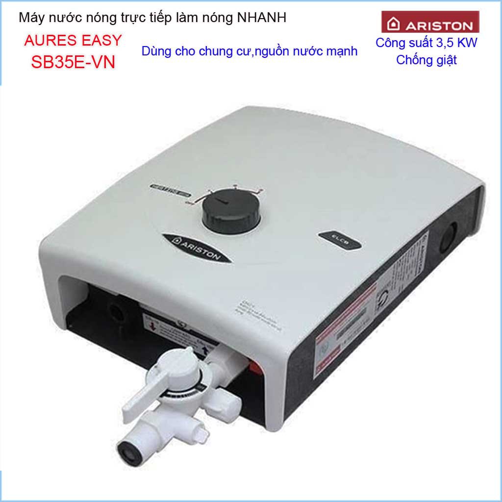 Máy nước nóng Ariston SB35E-VN, máy nước nóng trực tiếp cho chung cư Aures Easy (không bơm) 3195055