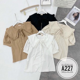Bigsize Áo cổ bèo nơ A227