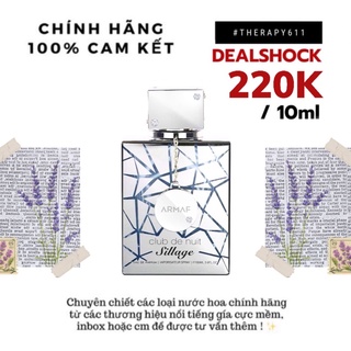 Mẫu thử 10ml Club De Nuit Sillage EDP (5ml/10ml/20ml) 🌟 Free Ship 🌟