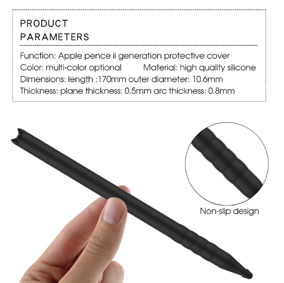 Vỏ đựng silicon mềm bảo vệ bút cảm ứng thích hợp cho Apple Pencil Gen 2