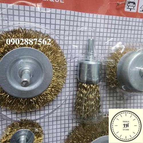 bộ chổi đánh cước 6 chi tiết gắn máy khoan hàng chất lượng
