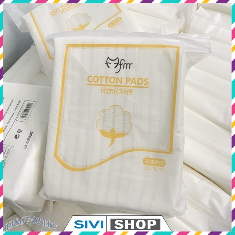 Bông tẩy trang 3 lớp Cotton Pads túi 222 miếng