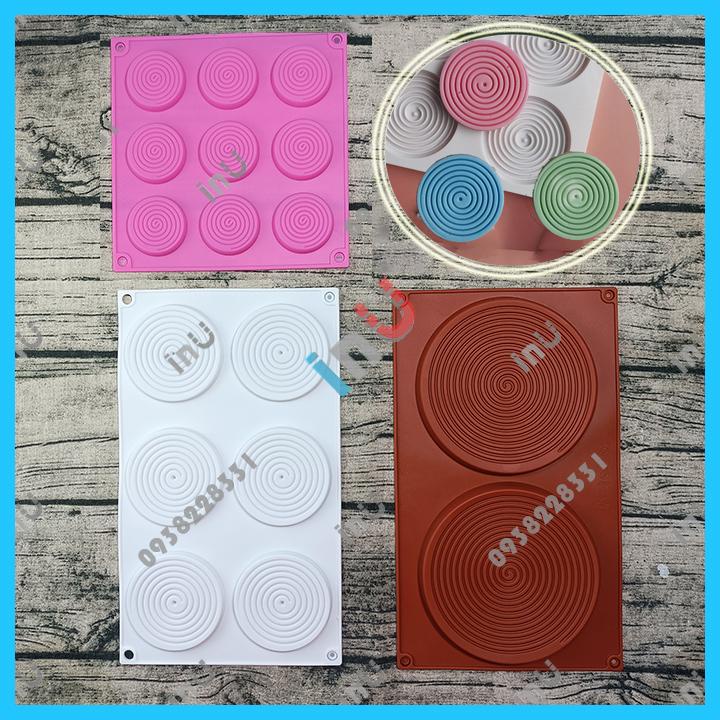 HCM - Khuôn silicon hình sóng tròn dùng nướng bánh, đổ rau câu, làm socola BSI