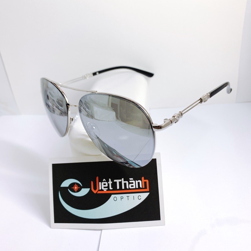 Kính Mát Tráng Gương Bạc Mắt Chéo Thời Trang Phi Công