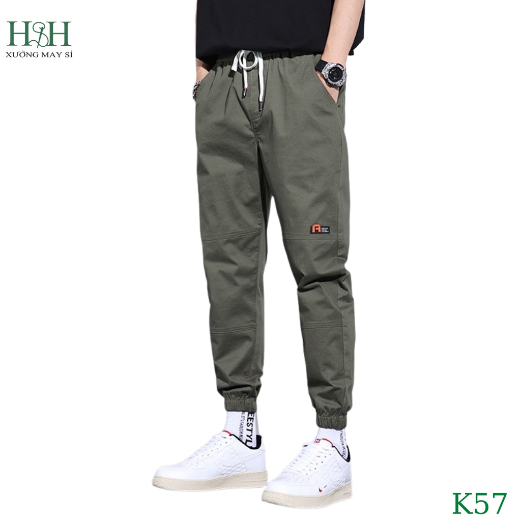 Quần jogger nam Hàn Quốc xuất xịn, quần dài kaki chất co giãn ống chun H&H | BigBuy360 - bigbuy360.vn