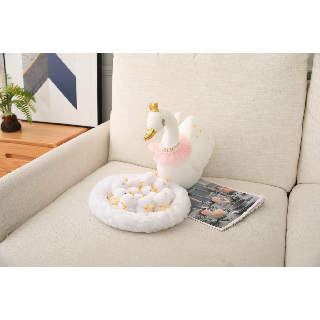 1 Set Đồ Chơi Thiên Nga Nhồi Bông 30cm Dễ Thương