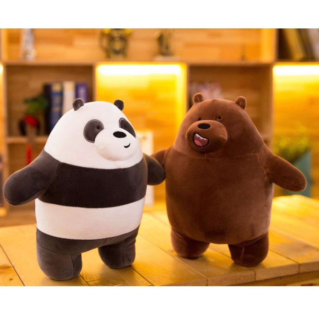 GẤU BÔNG ANH EM NHÀ GẤU WE BARE BEARS ĐỨNG  VẢI MINISO MỀM MỊN SIÊU XỊN