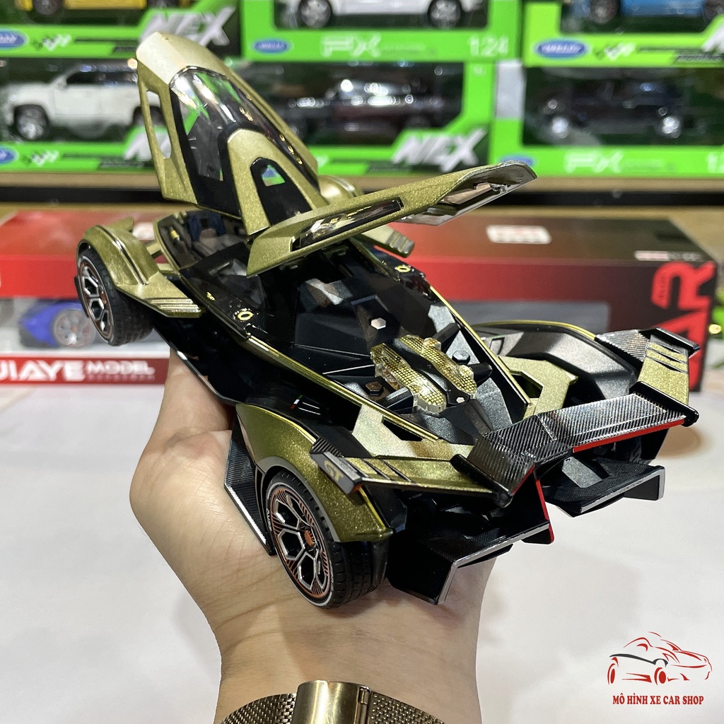 Mô hình xe kim loại siêu xe Lamborghini V12 Vision GranTurismo tỉ lệ 1:24 hãng Jiaye 3 màu