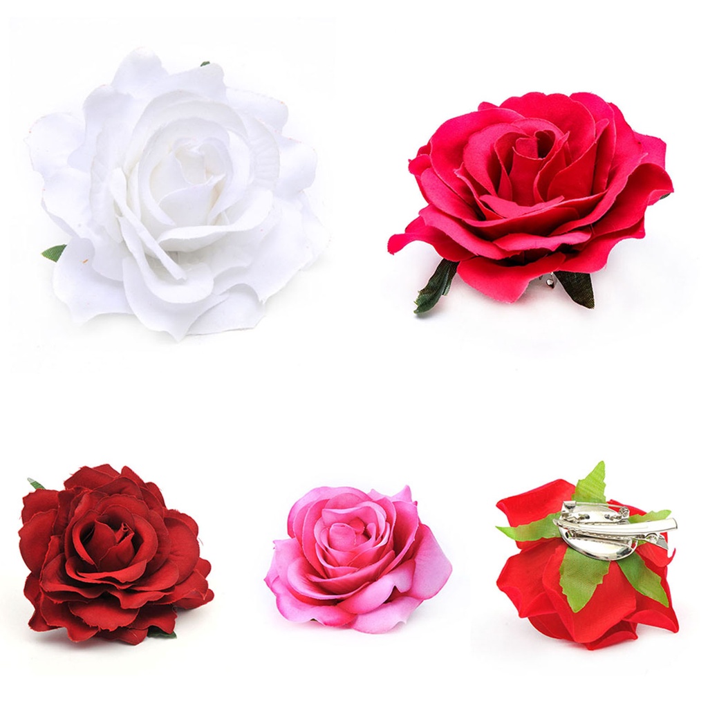 Kẹp tóc kim loại hình hoa hồng có thể tái sử dụng