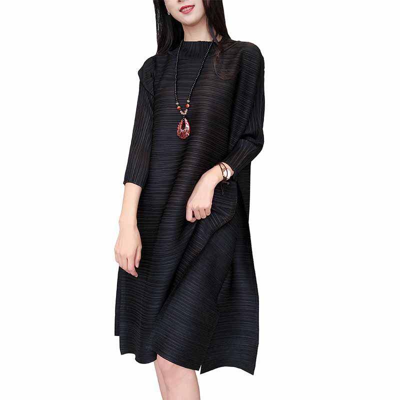 Đầm Dài Tay Xếp Ly Plus Size Phong Cách Pháp 4Xl 80KG