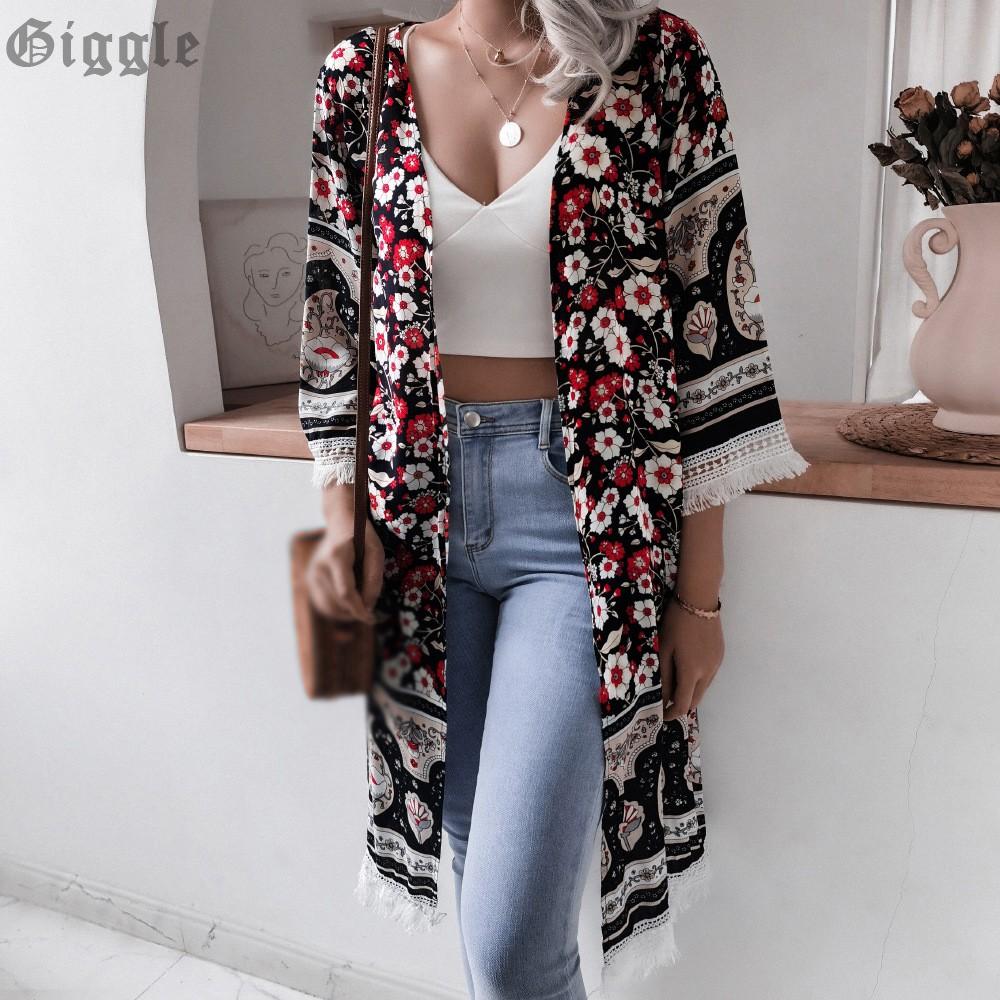 Áo Khoác Cardigan Tay Loe Hoạ Tiết Hoa Phong Cách Retro