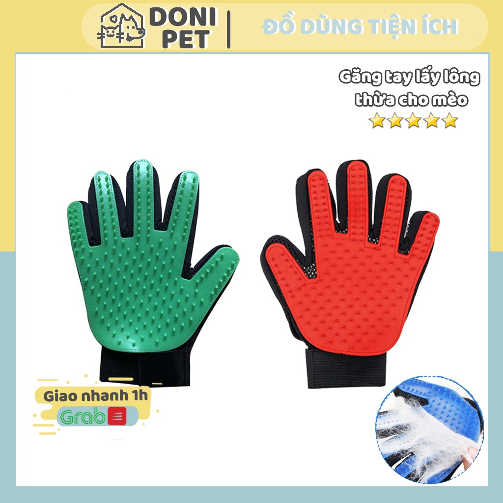 Găng tay lấy lông rụng và tắm chó mèo True Touch - cực tiện lợi và hiệu quả