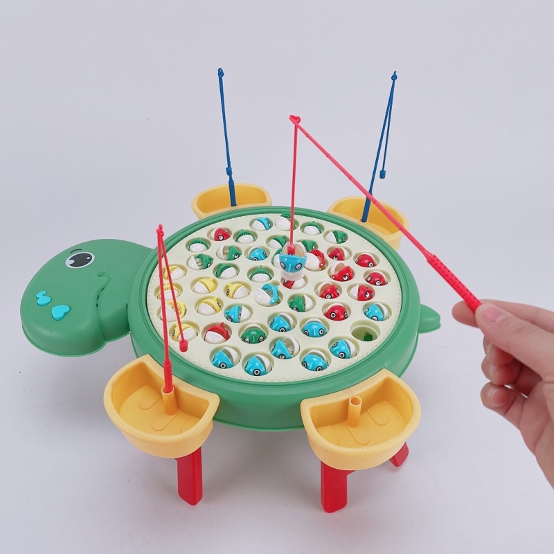 Bộ Đồ Chơi Câu Cá Hình Con Rùa Có Chân-Kèm 4 xô cần cho bé câu