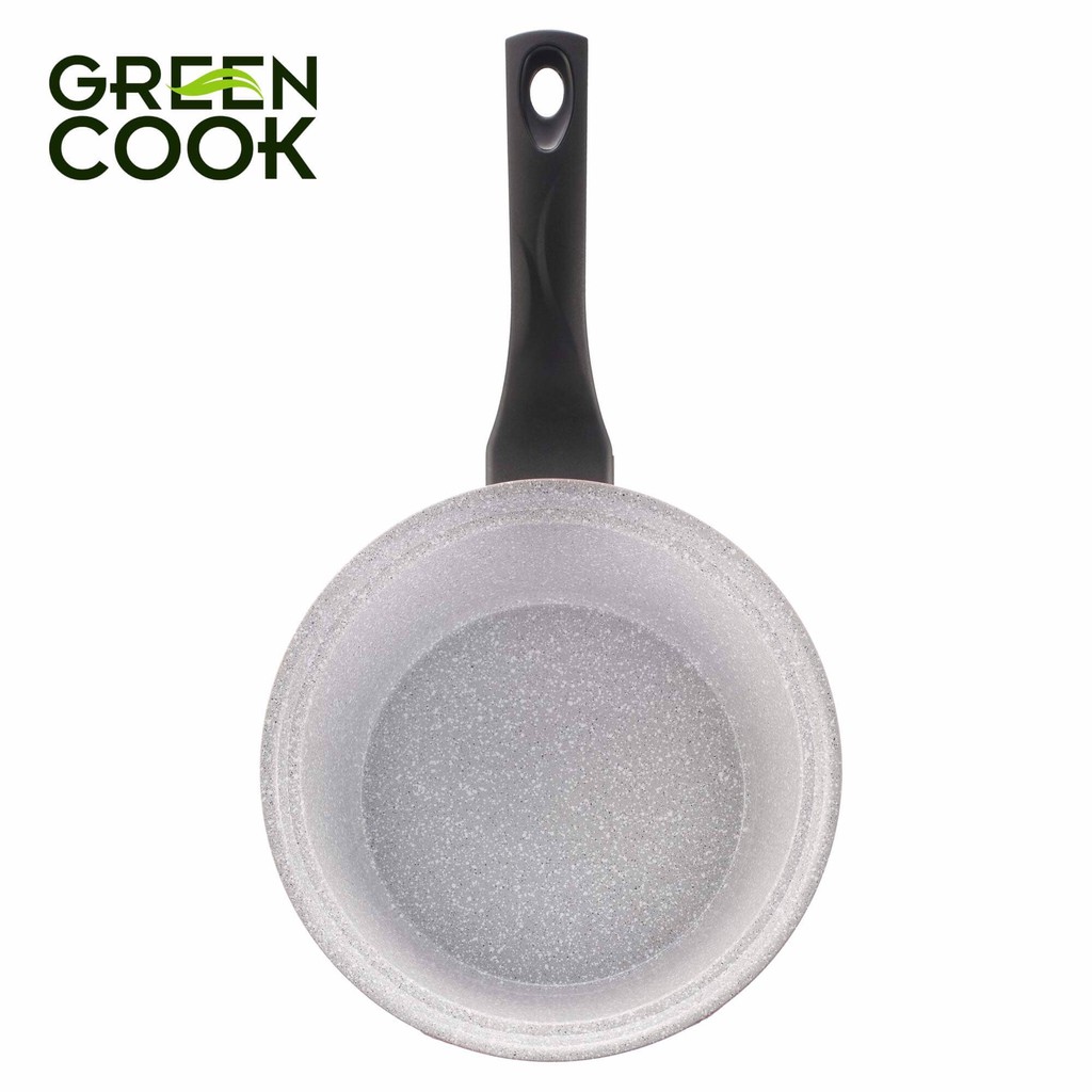 Nồi đúc ceramic vân đá đáy từ chống dính 18cm Green Cook GCS02-18IH - quánh