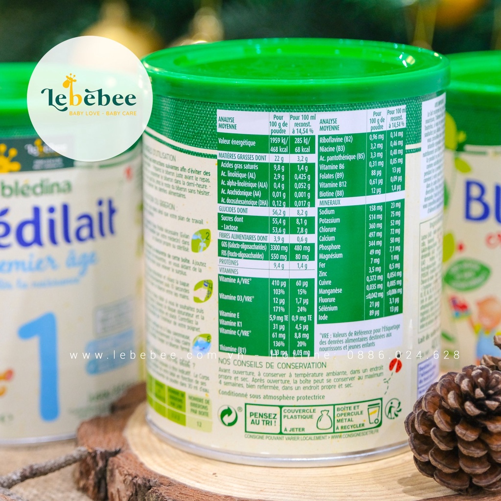 Sữa Bledilait Pháp cho bé 400g